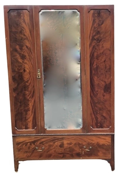 Edwardian Mahogany Wardrobe