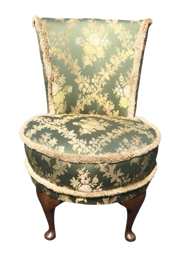 Brocade Upholstered Bedroom Chair