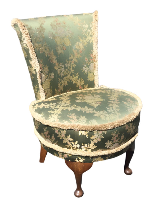 Brocade Upholstered Bedroom Chair