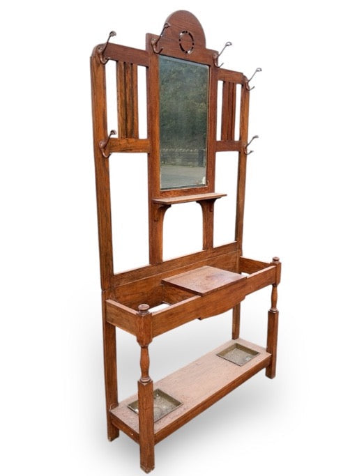 Edwardian Oak Hallstand