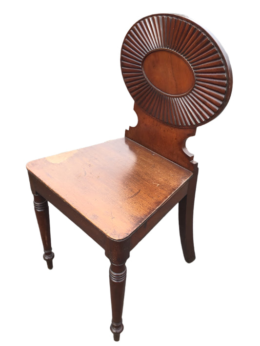 C19th Mahogany Hall Chair