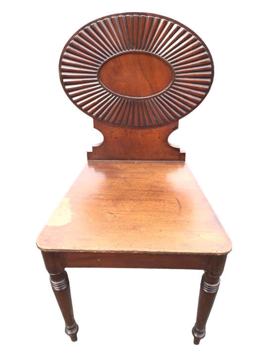 C19th Mahogany Hall Chair