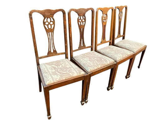 Distinctive Edwardian Mahogany Dining Chairs (set of 4)