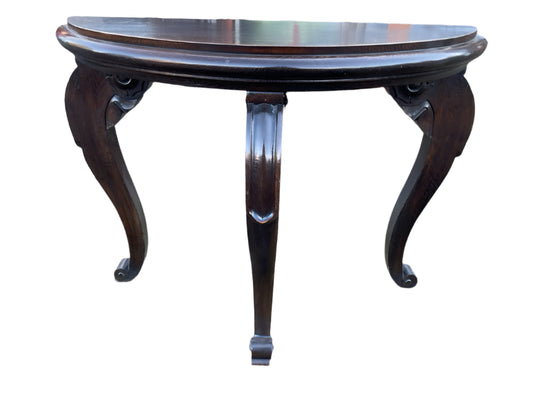 Oak Demilune Console Table