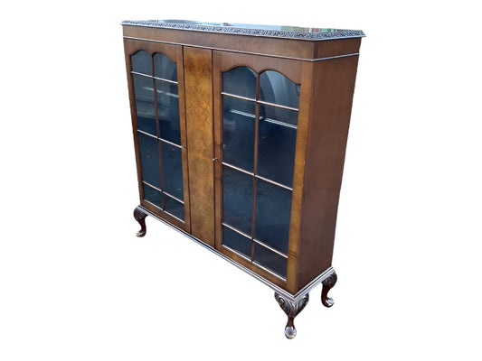Burr Walnut Display Cabinet