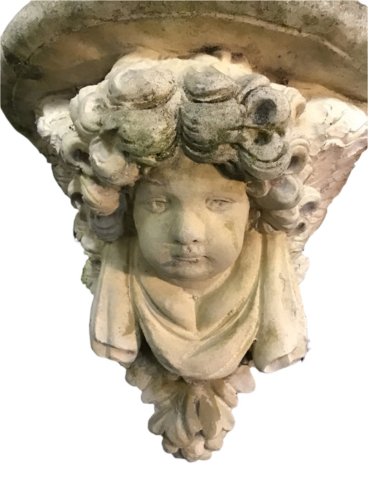 Stone Cherub Wall Brackets