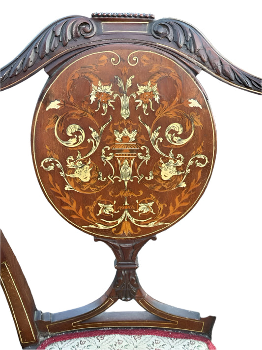 Edwardian Mahogany Parlour Armchair