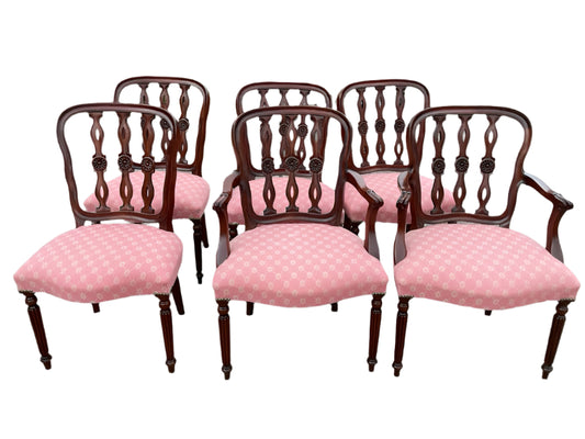 Hepplewhite Style Mahogany Dining Chairs (6)