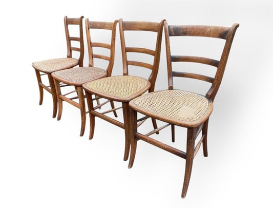C19th French Style Fruitwood Chairs (4)