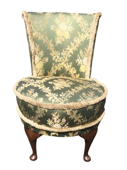 Brocade Upholstered Bedroom Chair