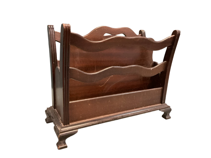 Walnut Canterbury Magazine Rack – The Back of Beyond Antiques