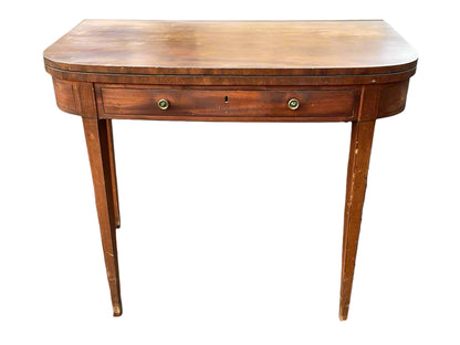 Georgian Mahogany Fold Over Tea Table