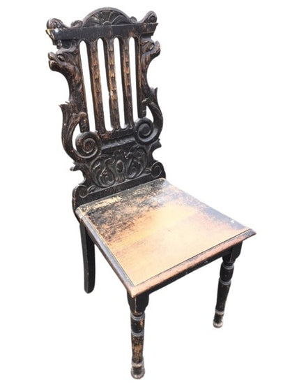 Victorian Oak Hall Chair