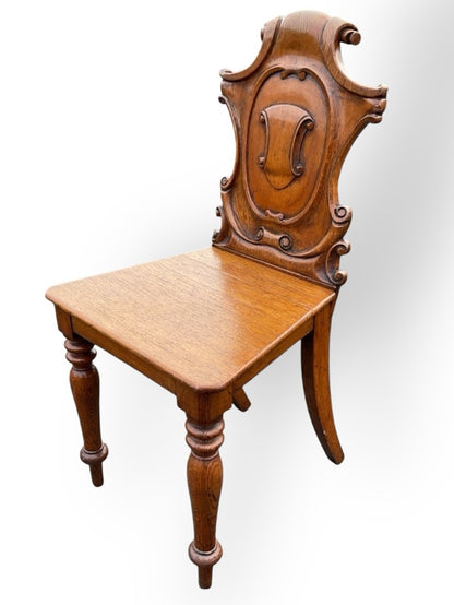 Victorian Oak Hall Chair