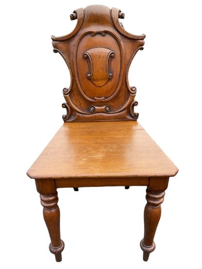 Victorian Oak Hall Chair
