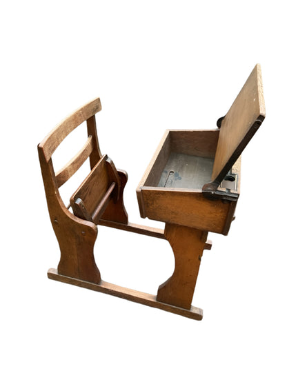 SOLD - Antique Oak Child's School Desk
