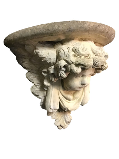 Stone Cherub Wall Brackets