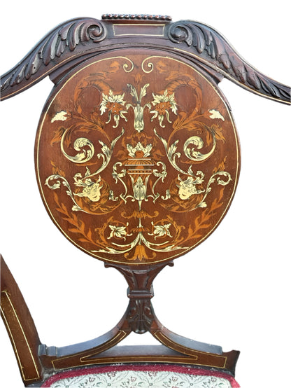 Edwardian Mahogany Parlour Armchair