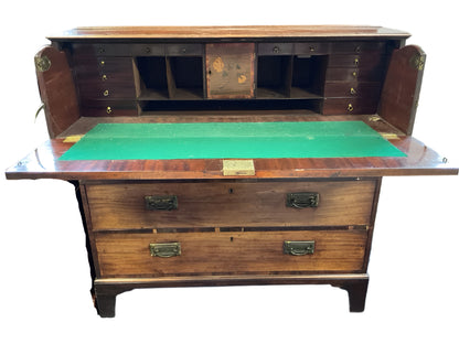 Georgian Mahogany Secretaire Bookcase