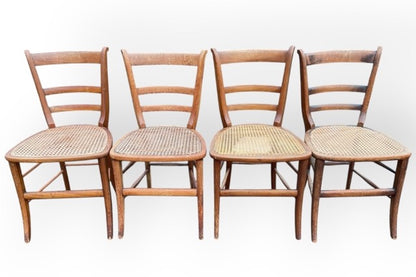 C19th French Style Fruitwood Chairs (4)