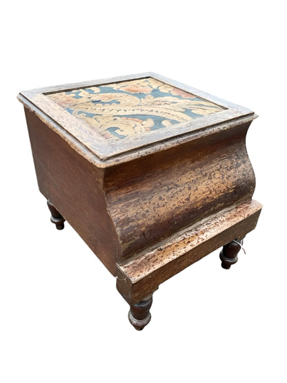 Antique Mahogany Commode Stool