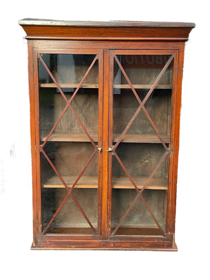 C19th Banded Mahogany Bookcase