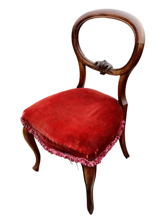 Victorian Mahogany Balloon Back Chair