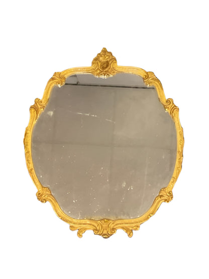 Gilt Gesso Mounted Oval Mirror