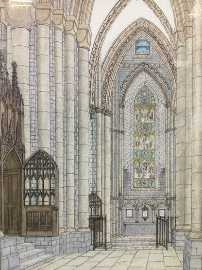 Signed J. Knaggs Pen, Ink and Watercolor